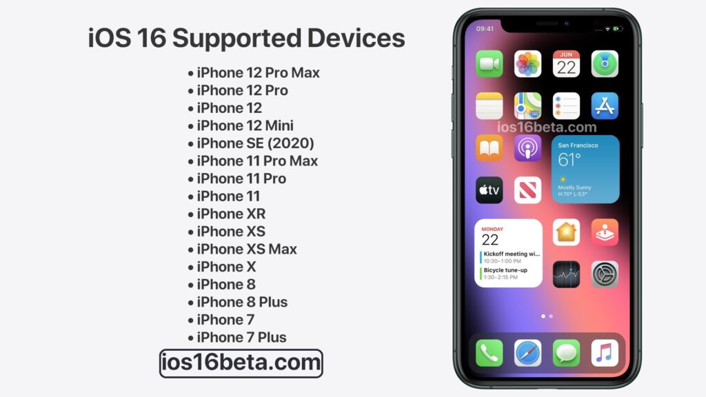 iOS 16 Supported Devices