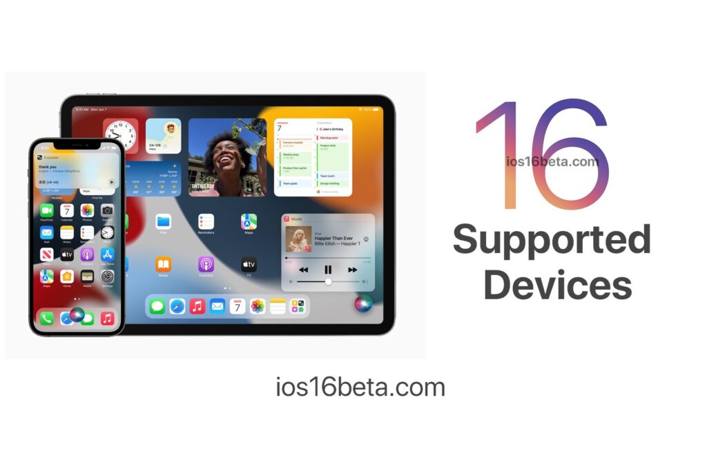 iOS 16 and iPadOS 16 Supported Devices