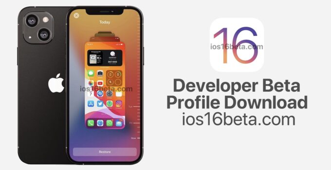 iOS 16 Developer Beta Profile Download